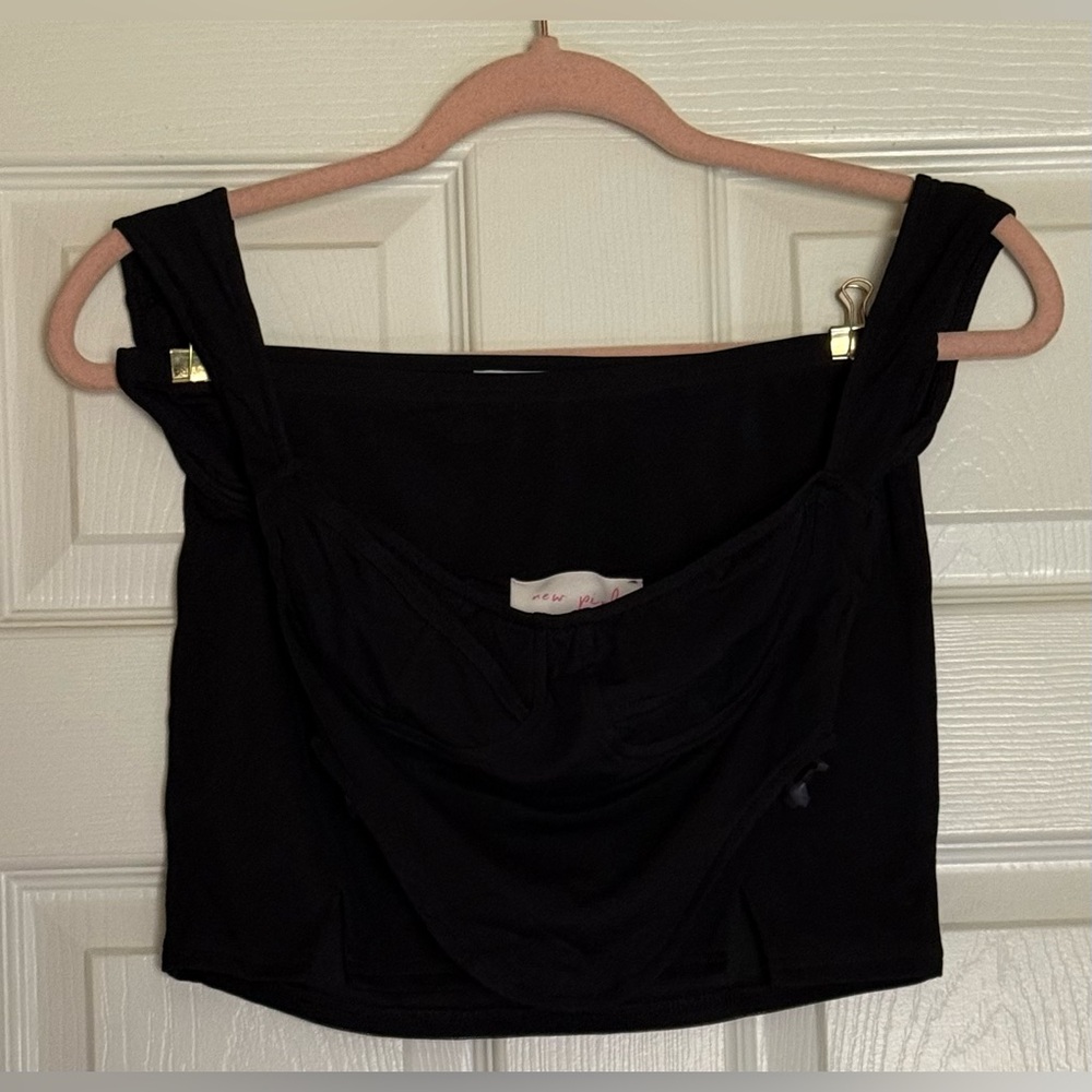 *SALE* New Pink - Dolls Kill - Black Women's Cropped Tank Top and Mini Skirt set